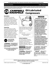 Campbell Hausfeld HX5400 Series Operating Instructions Manual