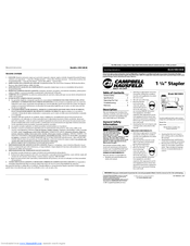 Campbell Hausfeld 24 SP SN318K00 Operating Instructions Manual