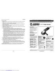 Campbell Hausfeld DG470500CK Operating Instructions And Parts Manual