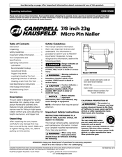 Campbell Hausfeld IN726401AV Operating Instructions Manual