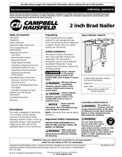 Campbell Hausfeld IN276802AV Operating Instructions Manual