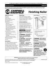 Campbell Hausfeld IN703201AV Operating Instructions Manual