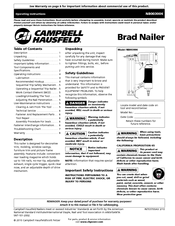 Campbell Hausfeld IN703700AV Operating Instructions Manual