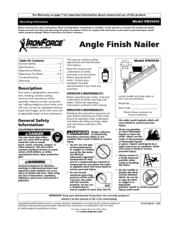 Campbell Hausfeld IronForce IFN35650 Operating Instructions Manual