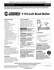 Campbell Hausfeld IN715401AV Operating Instructions Manual