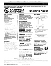 Campbell Hausfeld IN704700AV Operating Instructions Manual