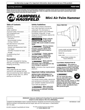 Campbell Hausfeld PN001000 Operating Instructions Manual