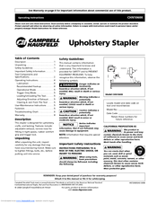 Campbell Hausfeld CHN10600 Operating Instructions Manual