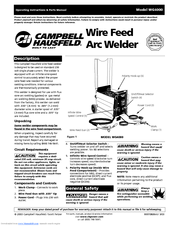 Campbell Hausfeld WG4000 Operating Instructions And Parts Manual