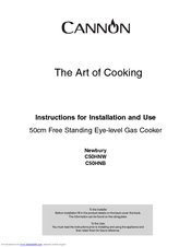 Cannon C50HNW Instructions For Installation And Use Manual