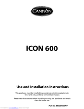 Cannon 10410G Use And Installation Instructions