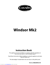 Cannon Windsor Mk2 10295G Instruction Book