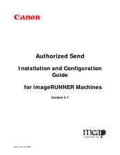 Canon Authorized Send Installation And Configuration Manual