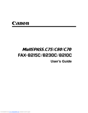 Canon FAX-B210C User Manual