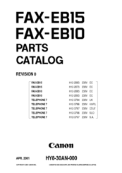 Canon FAX EB15 Parts Catalog