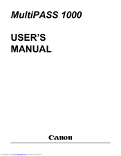 Canon MP 1000 User Manual