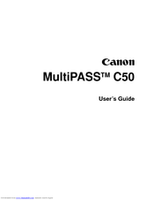 Canon MultiPASS C50 User Manual