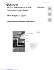 Canon DIGITAL VIDEO SOLUTION DISK 6 Instruction Manual