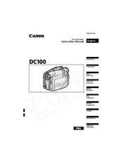 Canon DCD CAMCORDER Instruction Manual