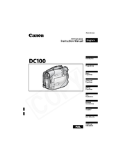 Canon DC100 - WL Remote Control Instruction Manual