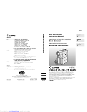Canon Elura 10 Instruction Manual