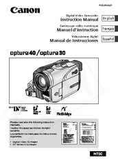 Canon OPTURA30 Instruction Manual