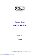 Guzik WITE32 Release Notes