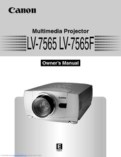 Canon LV-7565 Owner's Manual