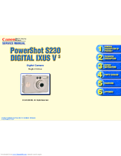 Canon PowerShot S230 Digital IXUS V3 Service Manual