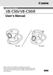 Canon C50i - VC CCTV Camera User Manual