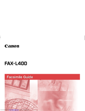 Canon FAX-L400 Facsimile Manual