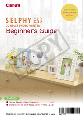 Canon SELPHY CDI-E370-010 Beginner's Manual