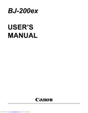 Canon BJ-200EX User Manual