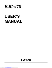 Canon BJC-620 User Manual