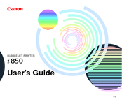 Canon i850 User Manual