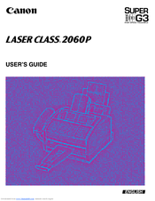 Canon Laser Class 2060P User Manual