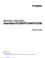Canon SmartBase PC1270D Printer Manual