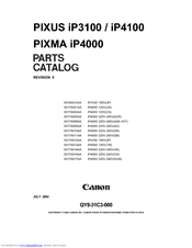 Canon PIXUS IP4100 Parts Catalog