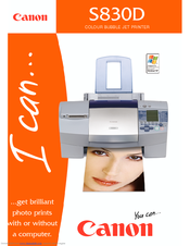 Canon S830D Brochure & Specs