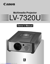 Canon LV-7320U Owner's Manual