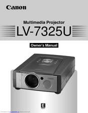 Canon LV-7325U Owner's Manual