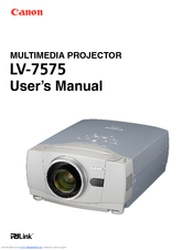 Canon 1705B002 - LV 7575 XGA LCD Projector User Manual