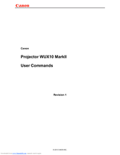 Canon MARKLL WUX10 Command List