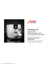 Jura Capresso Impressa J5 Operating Instructions Manual