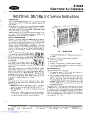 Carrier 31KAX Installation, Start-Up And Service Instructions Manual
