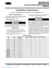 Carrier 38APD130 Installation Instructions