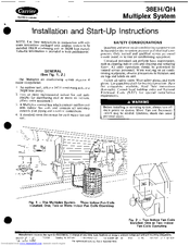 Carrier 38EH Installation And Start-Up Instructions Manual