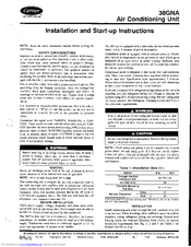 Carrier 38GNA Installation And Start-Up Instructions Manual