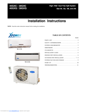 Carrier 40GXC Installation Instructions Manual