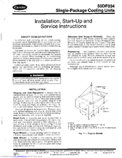 Carrier Modu-Pac 50DF034 Installation, Start-Up And Service Instructions Manual